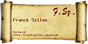 Franck Szilas névjegykártya